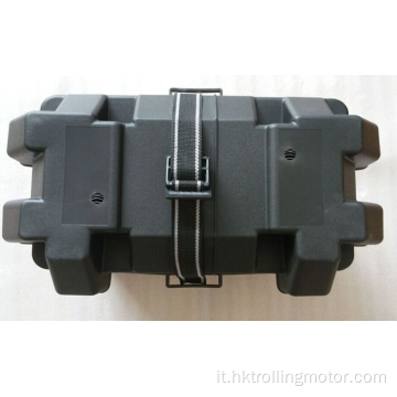 Box batteria nera in plastica robusta e resistente